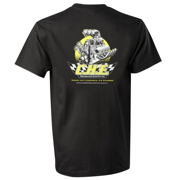 CHE_Tshirt_Black_ENGINE_Rear